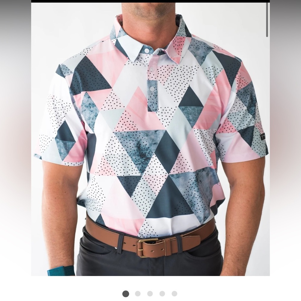 EUC Sz Large Yatta Golf “Birdie Dropper” Golf Polo